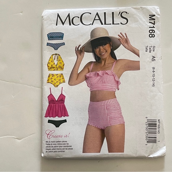 McCalls 7168 Misses Bikinis Pattern - Picture 1 of 13